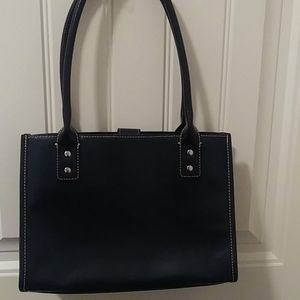 WILSON'S LEATHER NAVY 2 STRAP TOTE